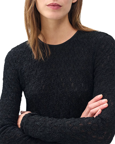 ELLIE LACE TEE IN BLACK