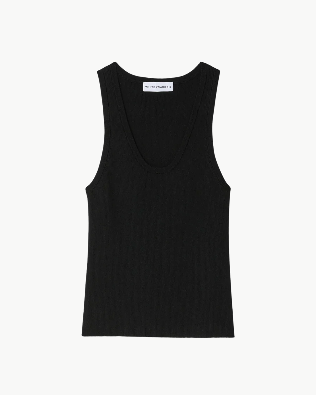 White & Warren SUPERFINE MERINO RIBBED TANK TOP at Romi Boutique