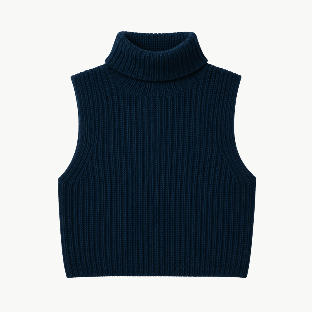 Saige Cropped Cashmere Turtleneck