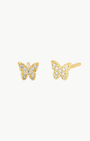 EF Collection Diamond Baby Butterfly Stud Earrings at Romi Boutique