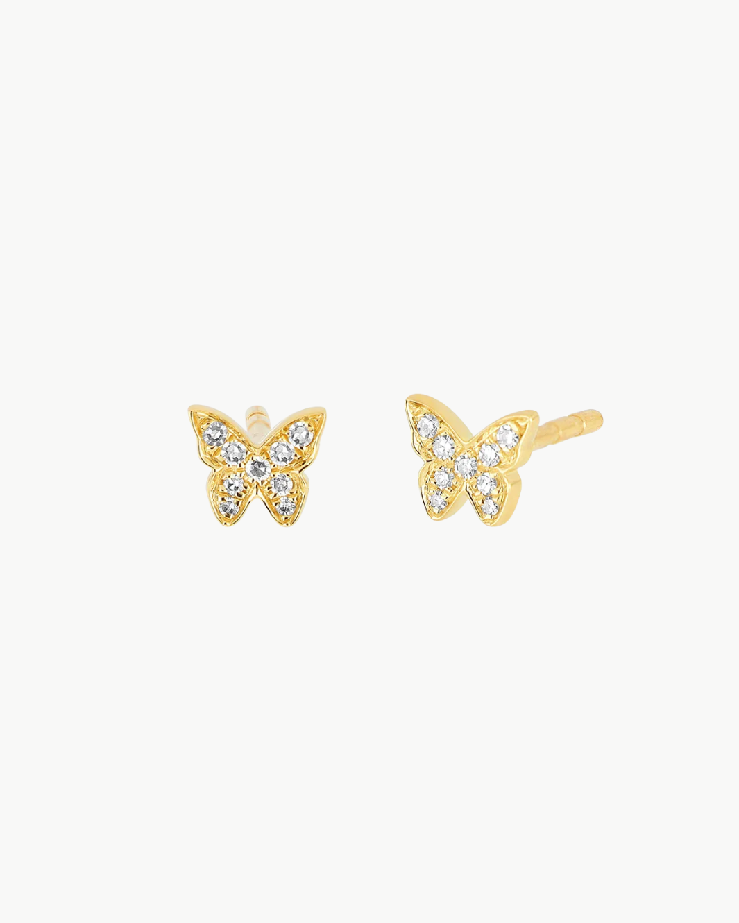 EF Collection Diamond Baby Butterfly Stud Earrings at Romi Boutique