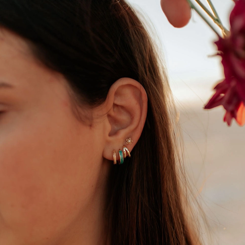 Romi Az Turquoise Hoops at Romi Boutique