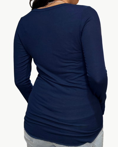 OTIS FITTED V-NECK IN ASTRAL NAVY