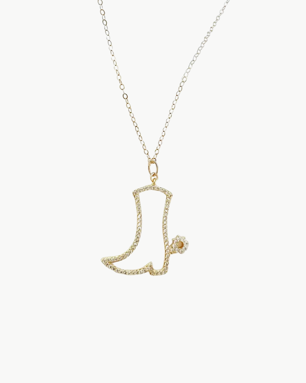 NASHVILLE COWBOY BOOT NECKLACE IN GOLD