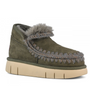 Mou ESKIMO BOUNCE SNEAKER IN BLACK OLIVE at Romi Boutique