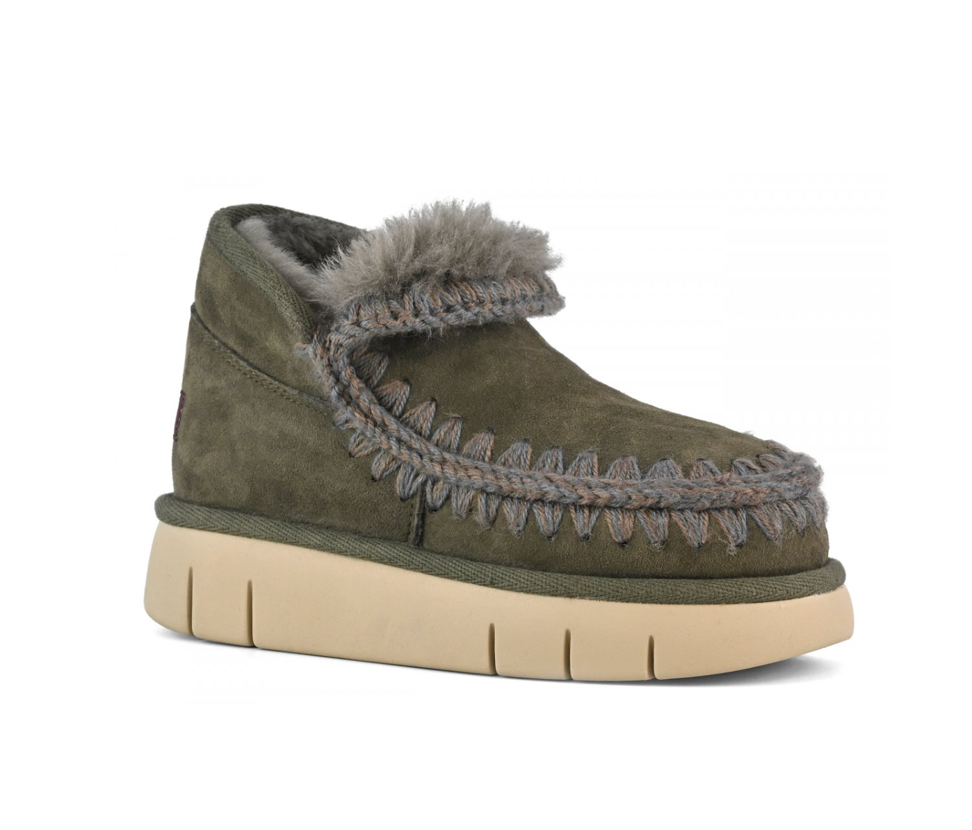Mou ESKIMO BOUNCE SNEAKER IN BLACK OLIVE at Romi Boutique
