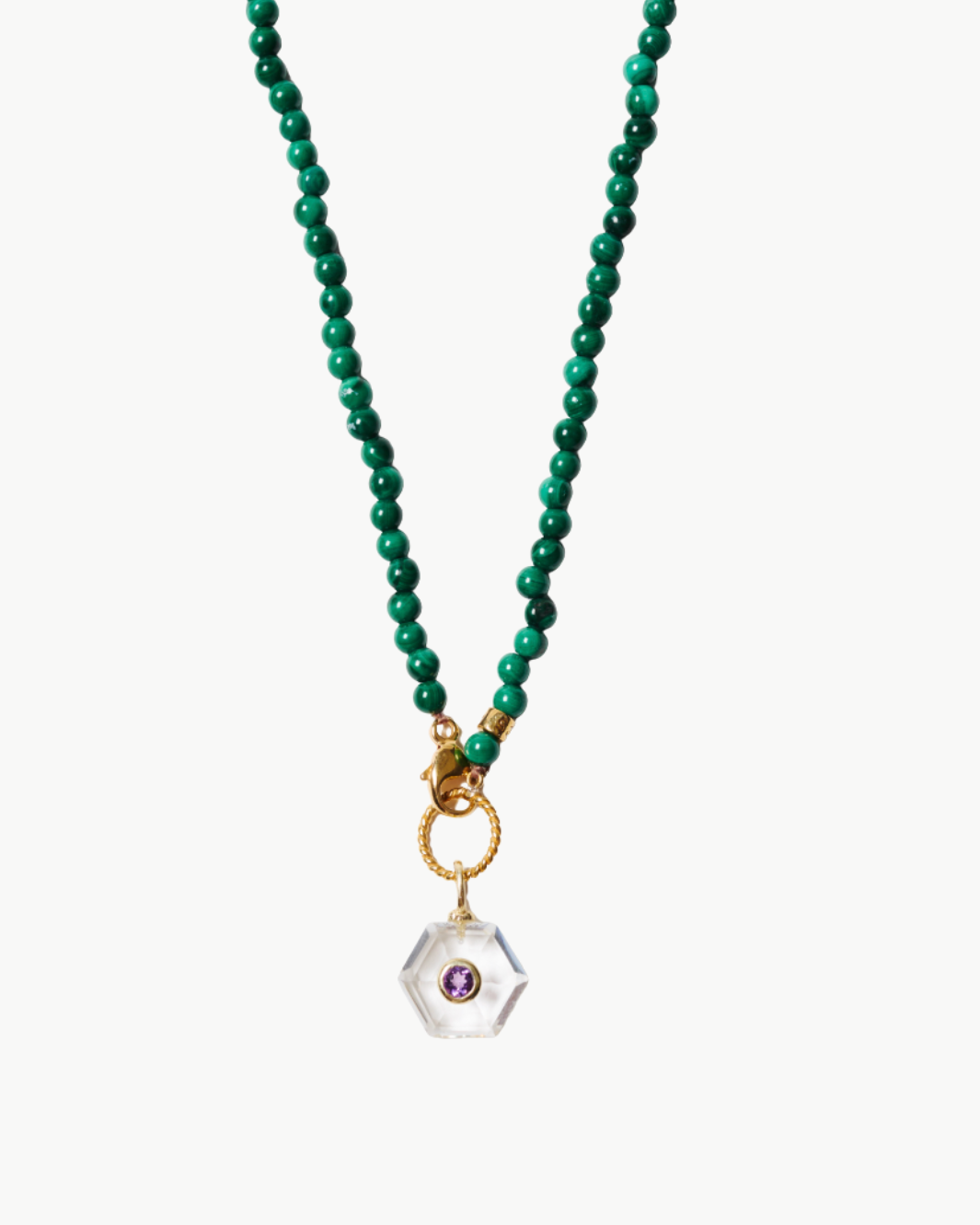 Chan Luu Fern Necklace Malachite at Romi Boutique