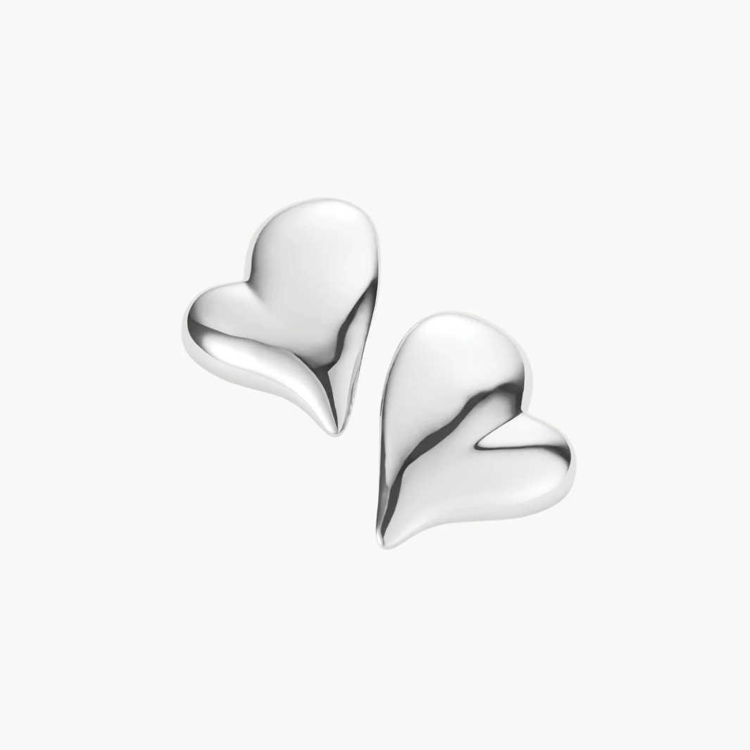 Jenny Bird Mega Art Heart Symmetrical Button Earrings at Romi Boutique