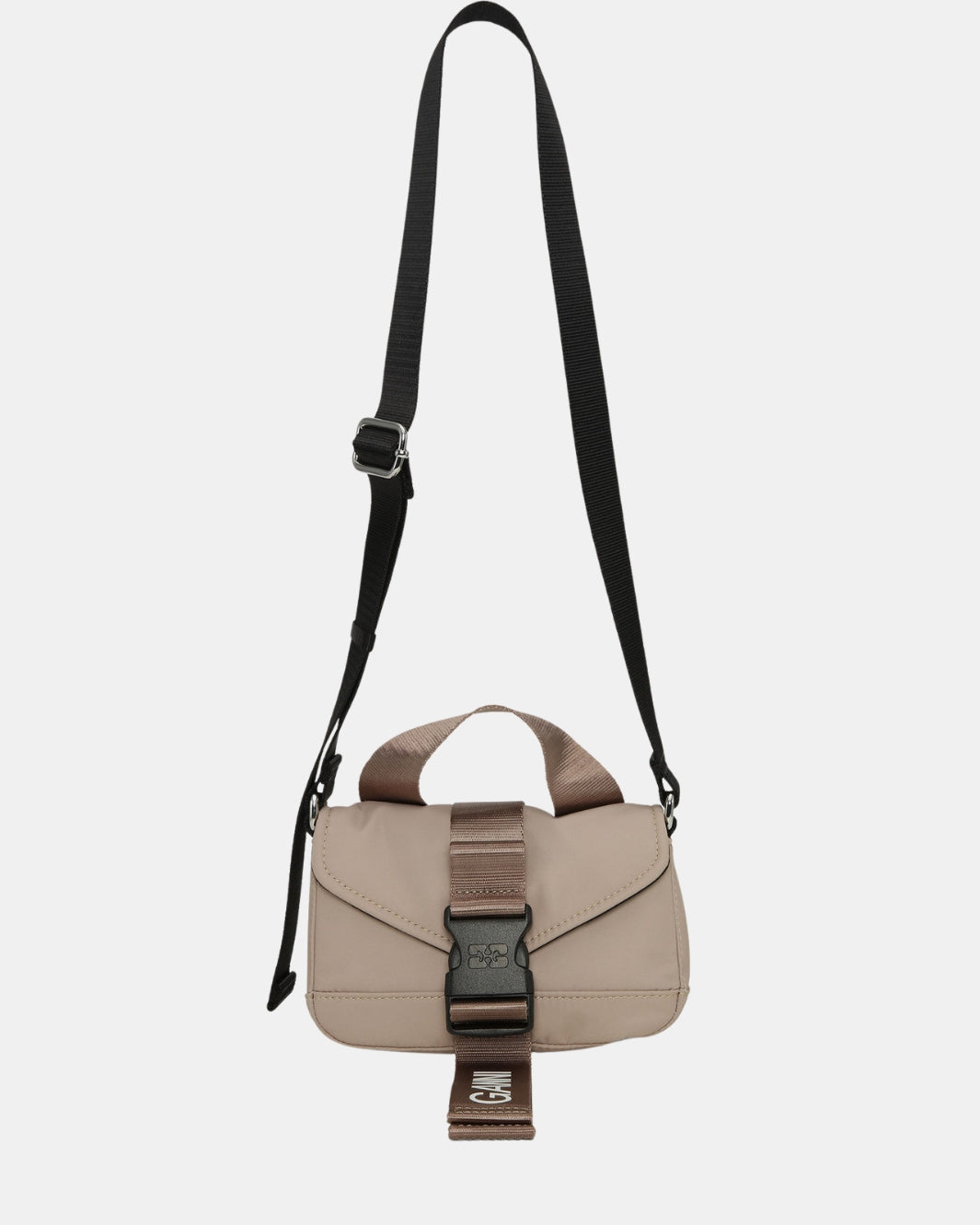 RECYCLED TECH MINI SATCHEL BAG IN OYSTER GRAY - Romi Boutique