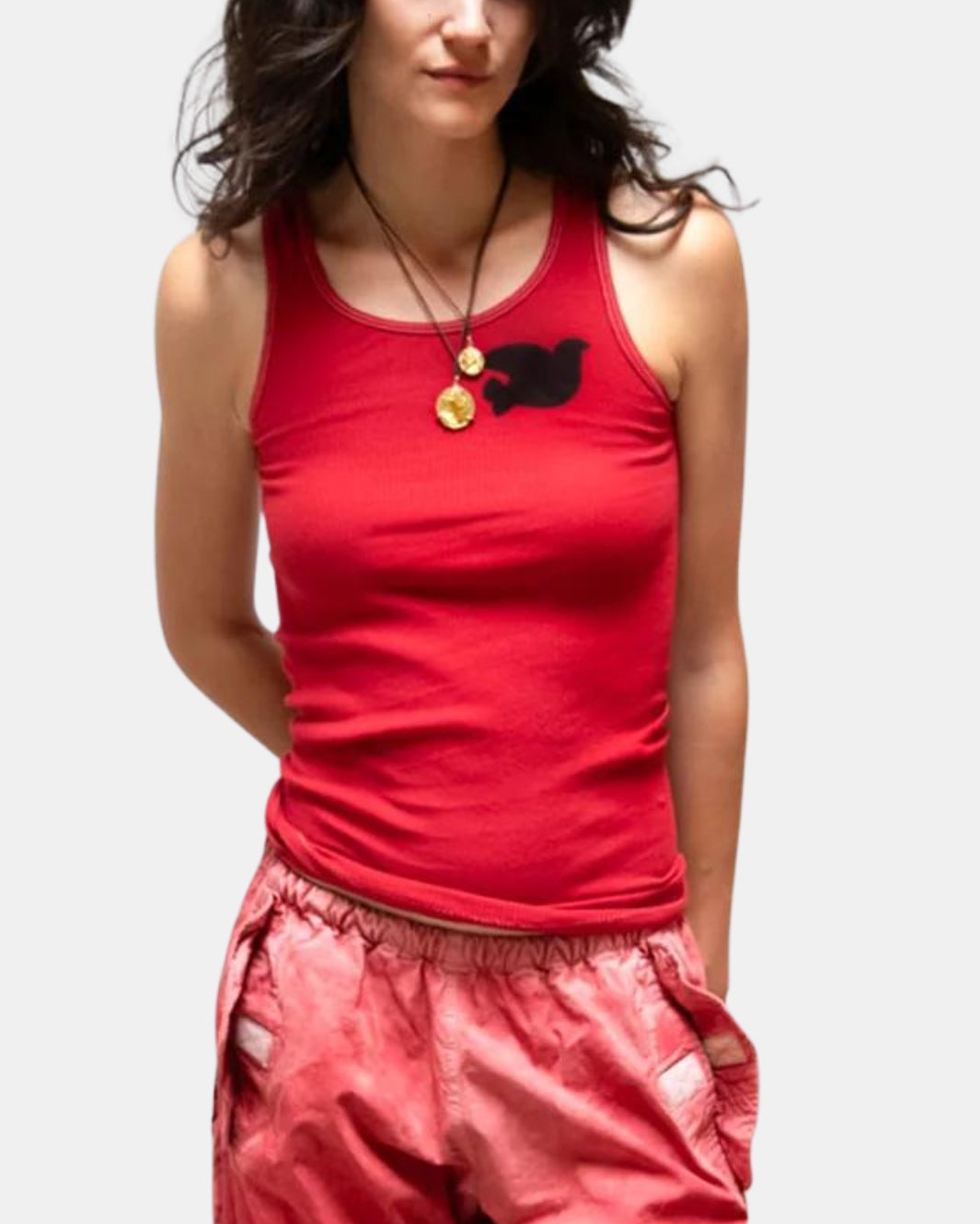 SUPERVINTAGE TANK IN ARTYARD RED - Romi Boutique
