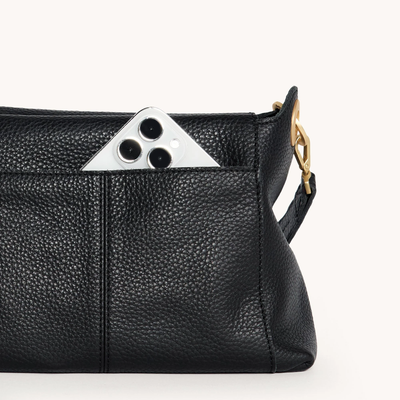BRYANT MED IN BLACK/BRUSHED GOLD RED ZIP