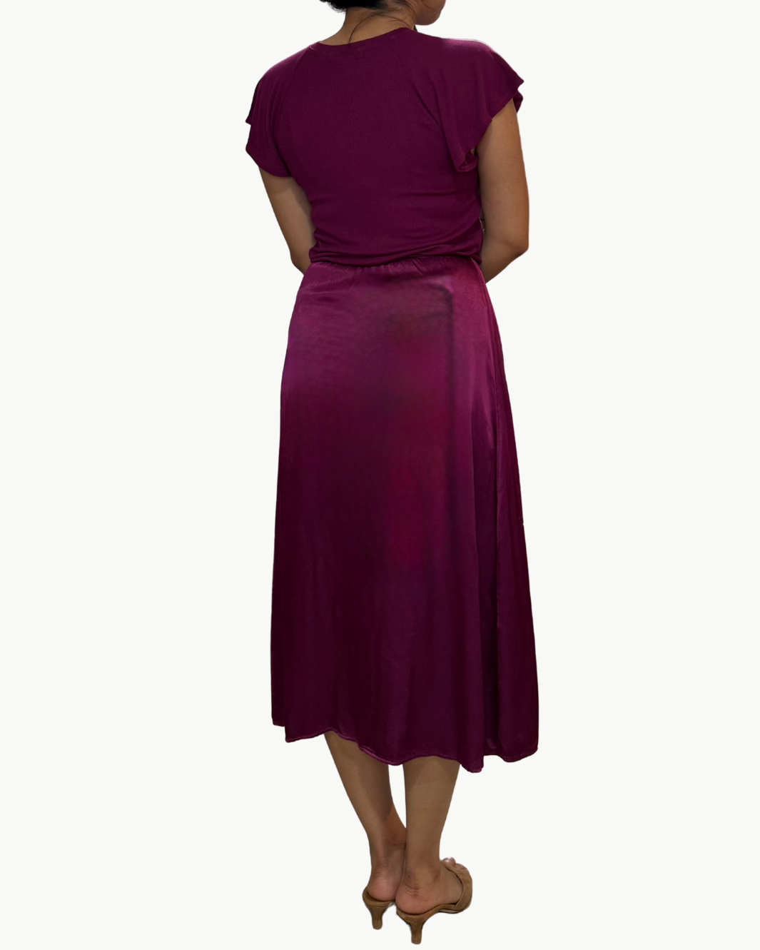 MERYL MIDI DRESS IN RUBY - Romi Boutique