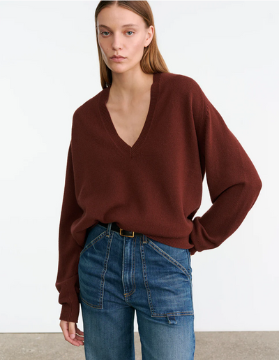 FERON SWEATER IN DARK RUST