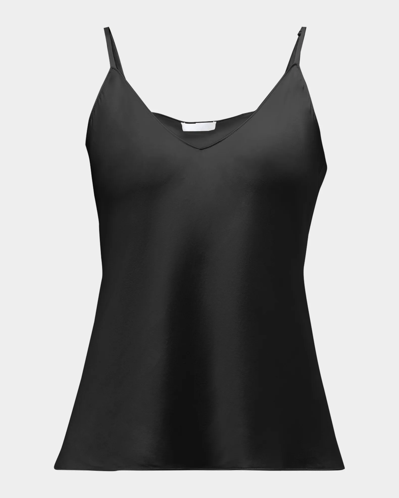 GLORIA V-NECK BIAS CUT SILK CAMI IN BLACK