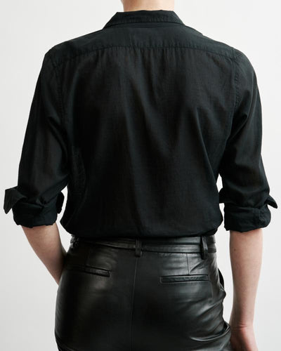 COTTON VOILE SHIRT IN BLACK