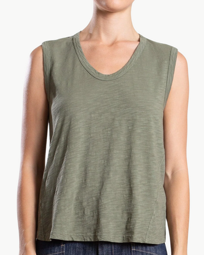 MUSCLE SHELL IN SUPIMA SLUB IN ARTICHOKE