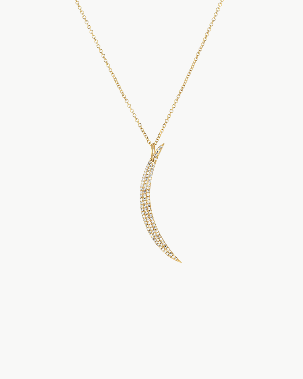 EF Collection Diamond Crescent Necklace in 14K Yellow Gold at Romi Boutique