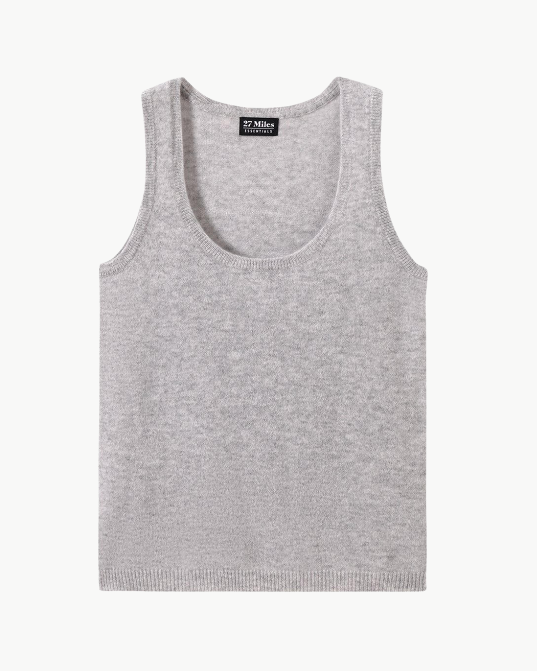 VIOLETTE CASHMERE TANK IN HEATHER GREY by 27 Miles - Romi Boutique