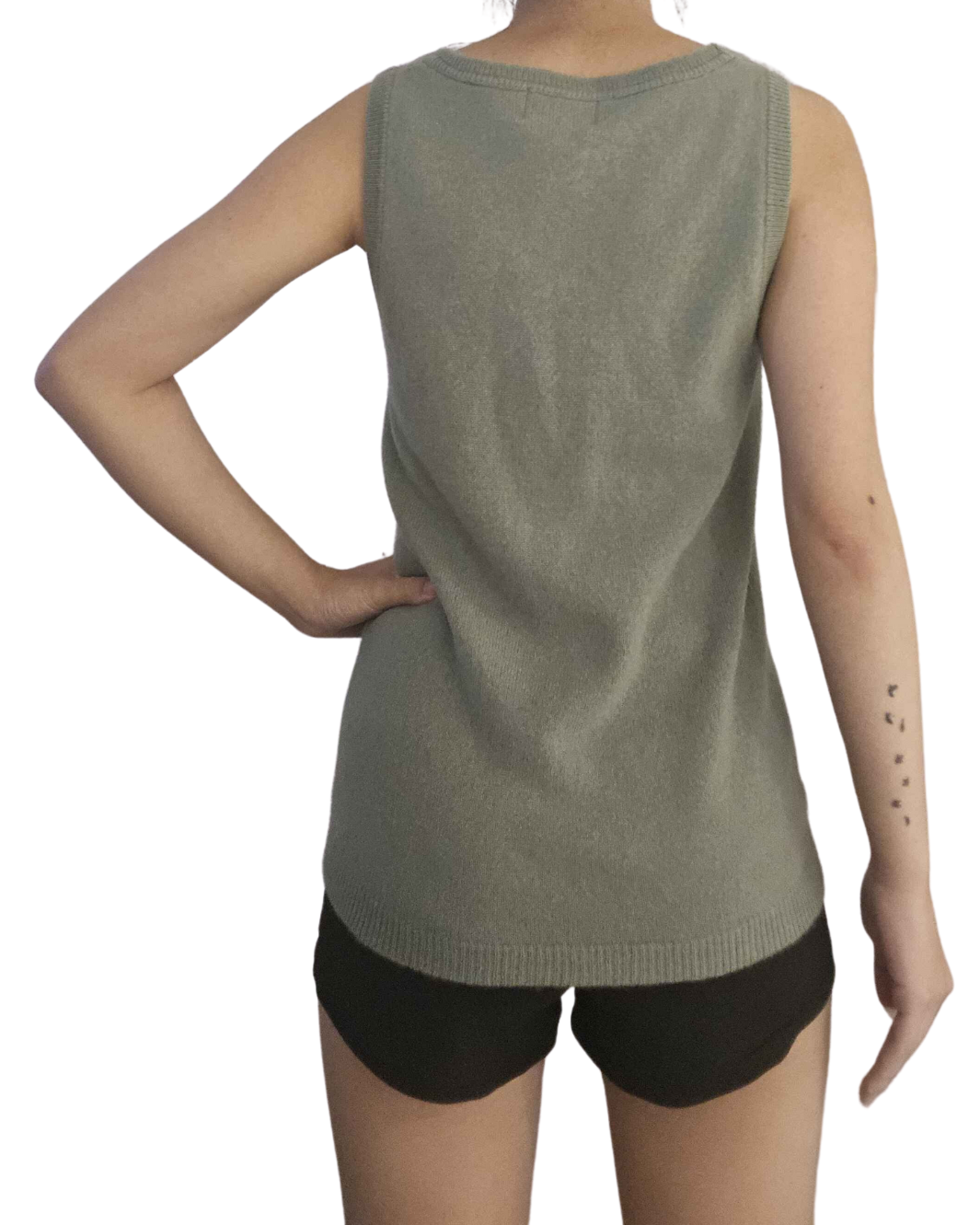VIOLETTE CASHMERE TANK IN SAGE by 27 Miles - Romi Boutique