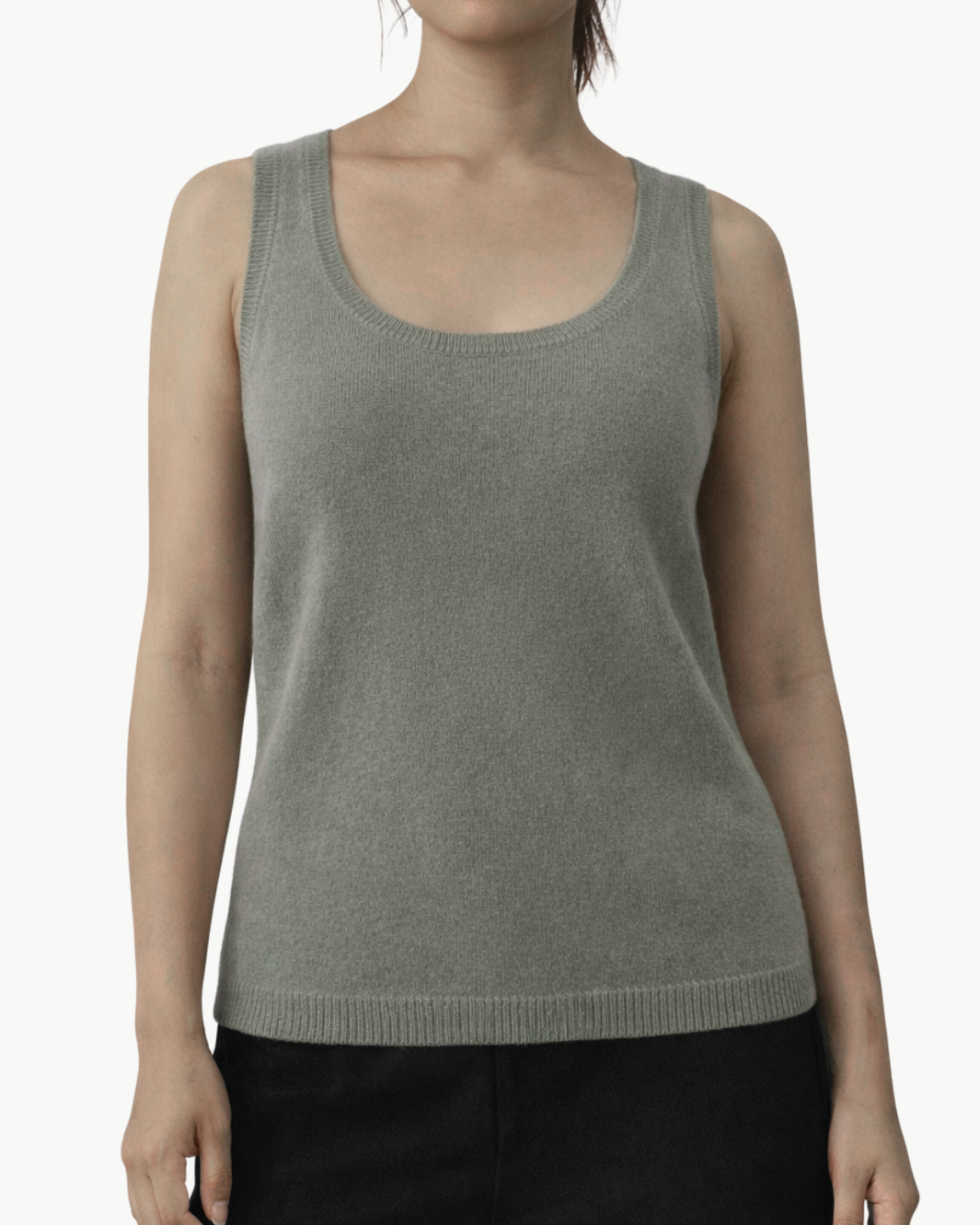 VIOLETTE CASHMERE TANK IN SAGE by 27 Miles - Romi Boutique