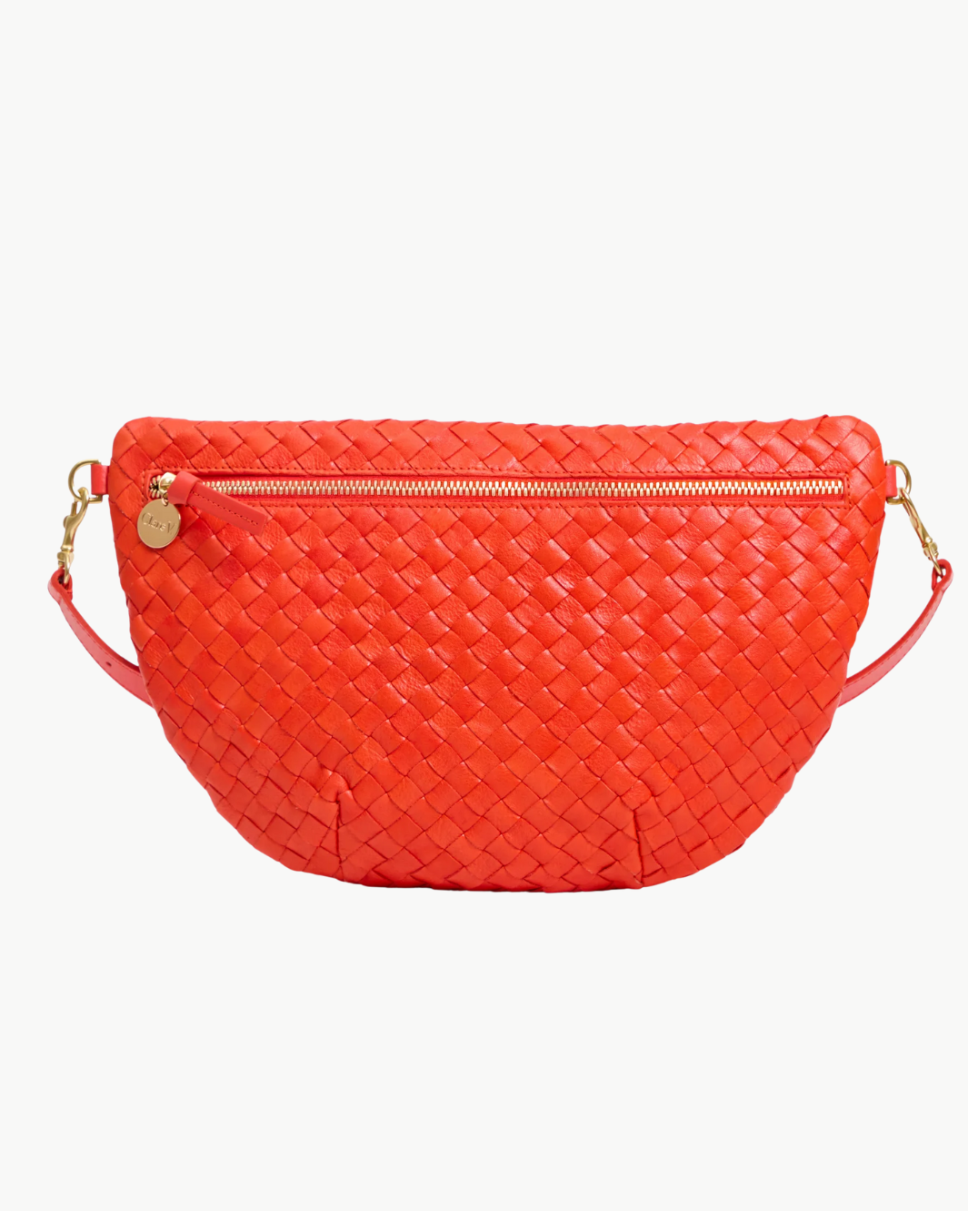 GRANDE FANNY DIAGONAL WOVEN IN BRIGHT POPPY - Romi Boutique