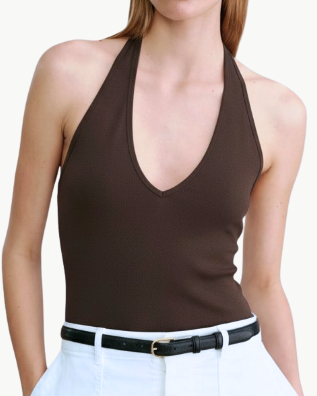 BRITT HALTER TOP IN COCOA