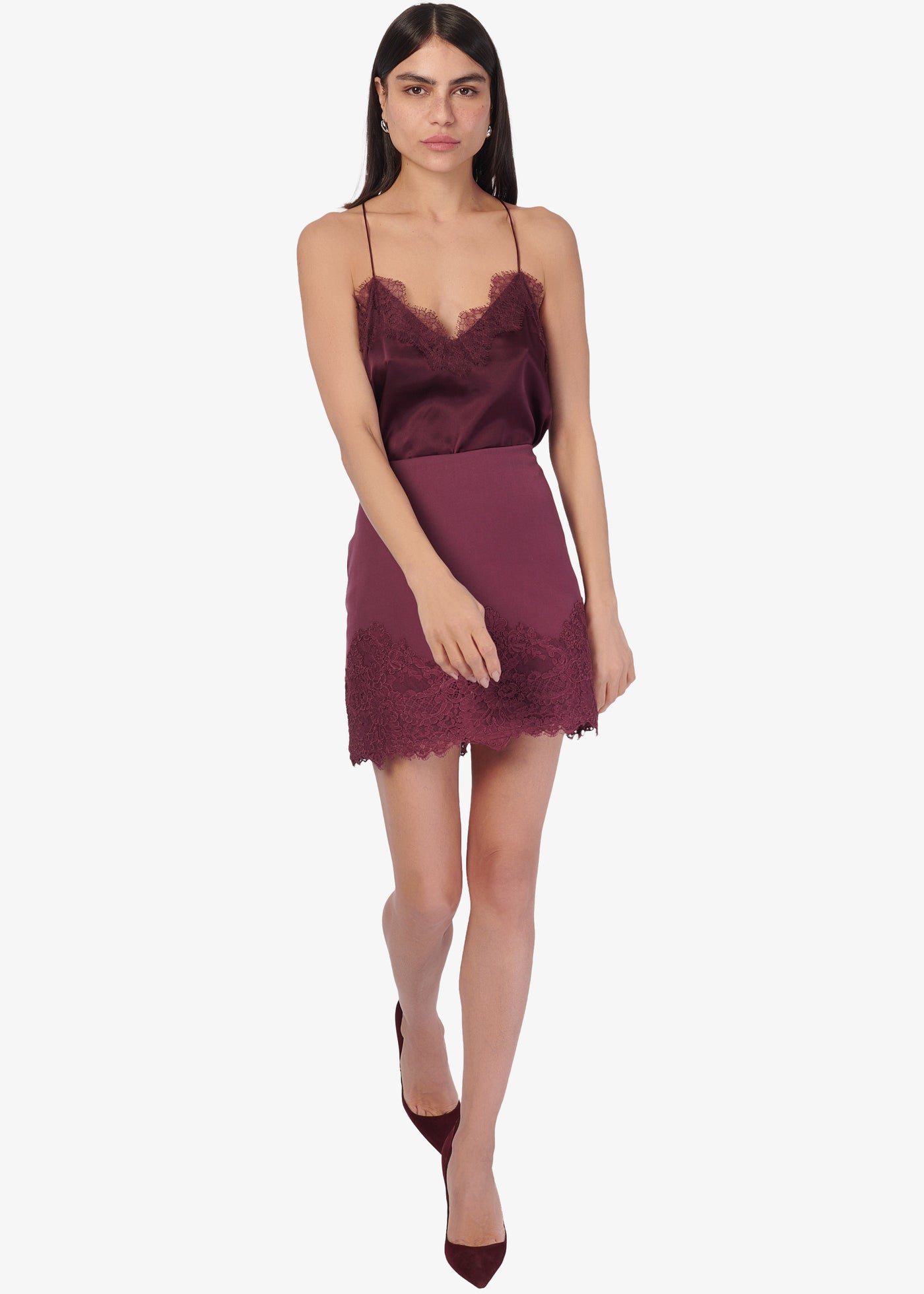 RACER CHARMEUSE CAMI IN BLACKBERRY