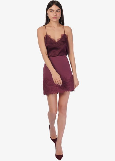 RACER CHARMEUSE CAMI IN BLACKBERRY