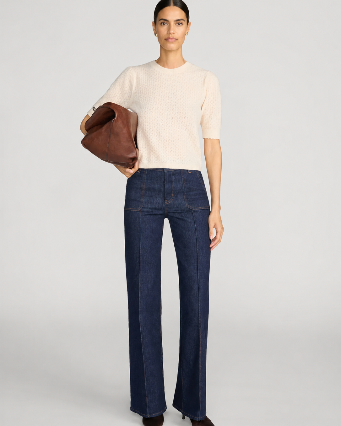 Le Slim Palazzo Pintuck Pocket