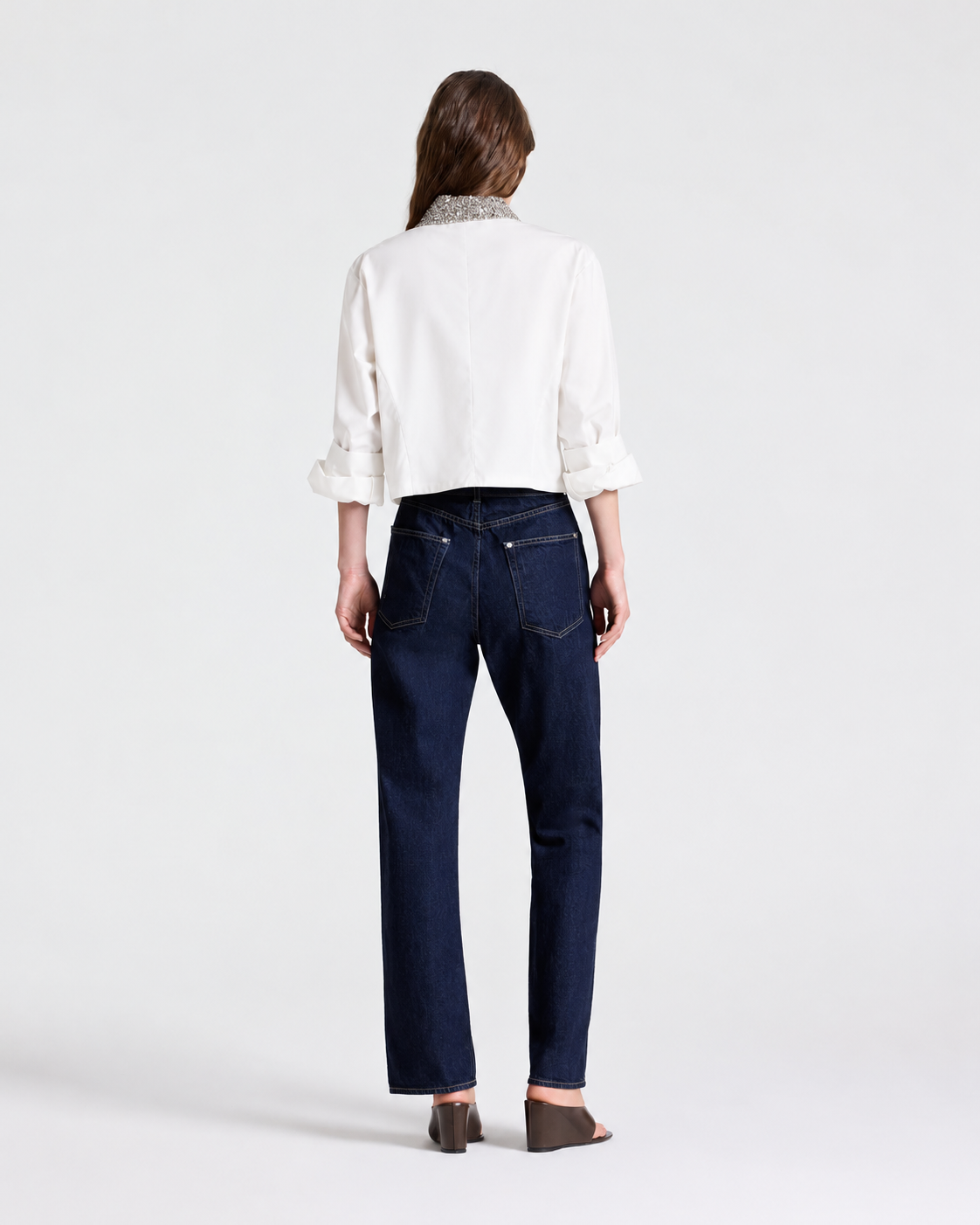 TWP New Chapter W/ Crystal Collar Shirt at Romi Boutique