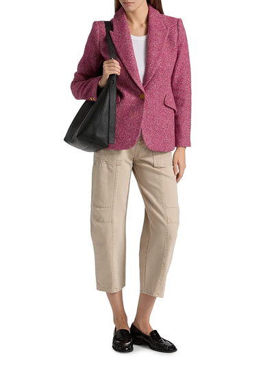 CHAMBERLAIN BLAZER IN PINK MULTI HERRINGBONE