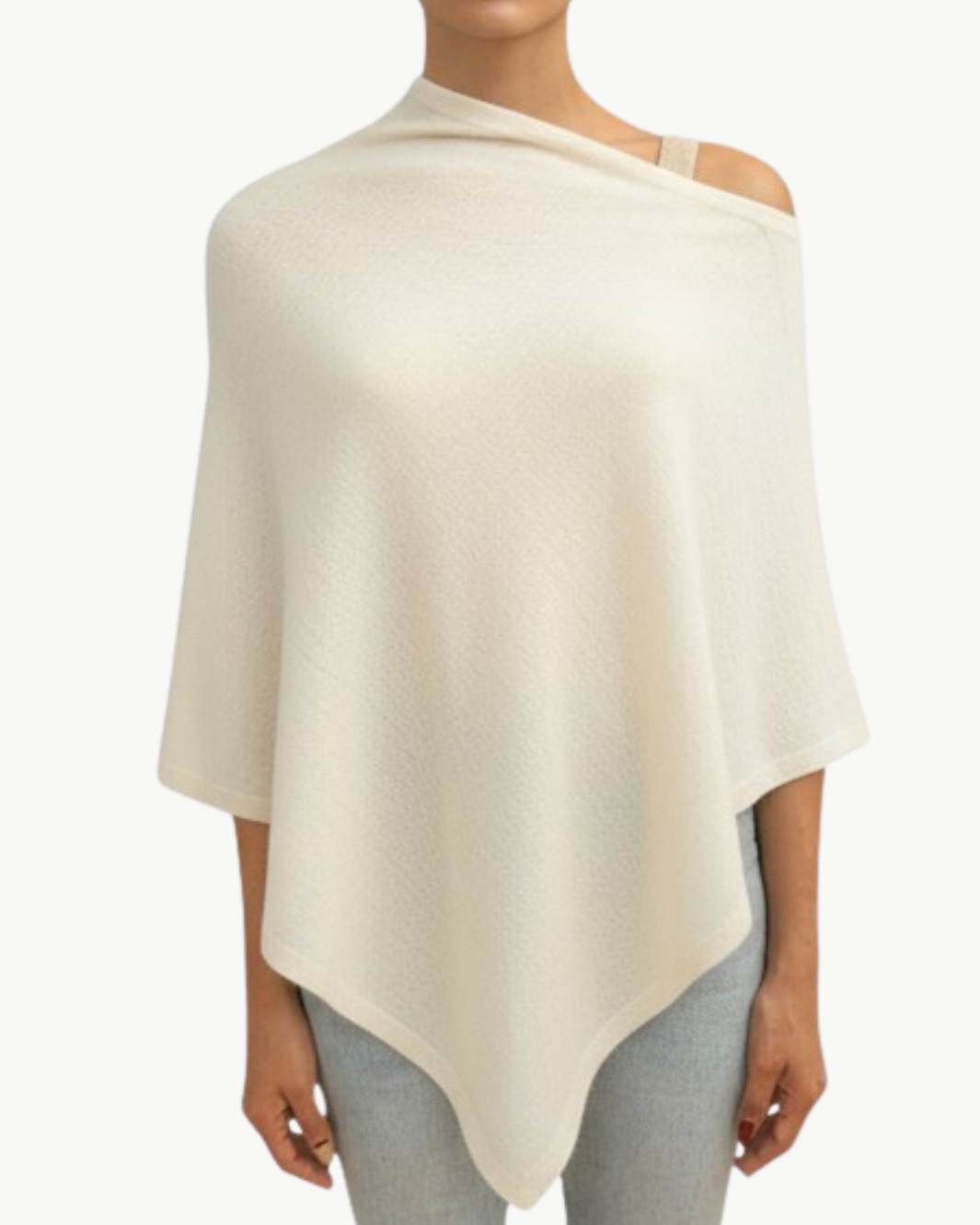 SEQUIN CROPPED PONCHO CAPELET IN IVORY