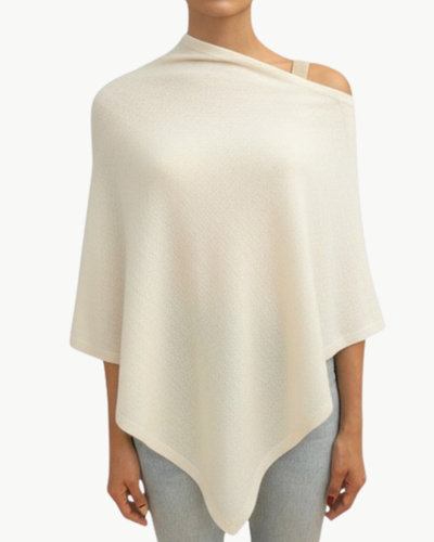 SEQUIN CROPPED PONCHO CAPELET IN IVORY