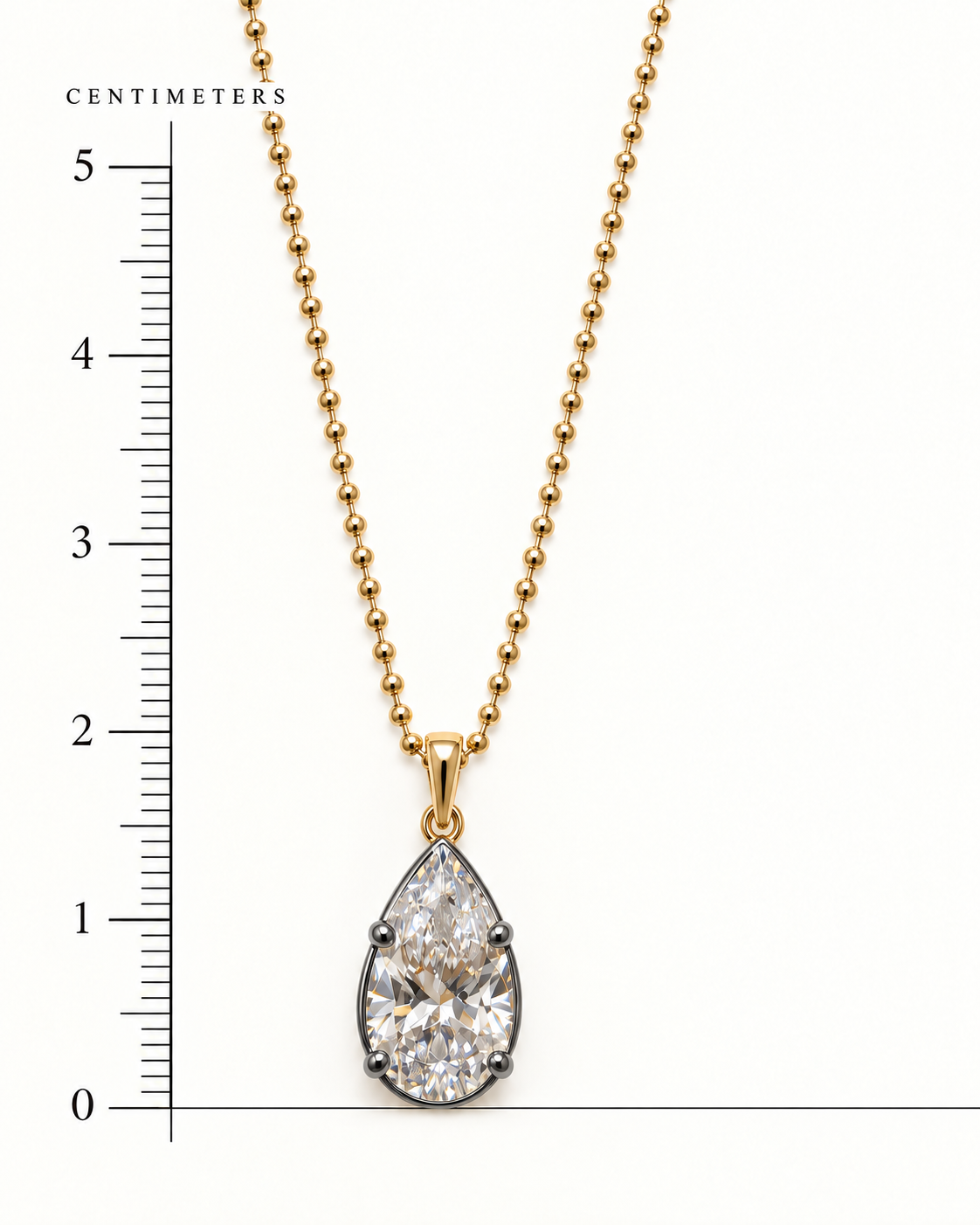 Noir Pear Pendant Necklace