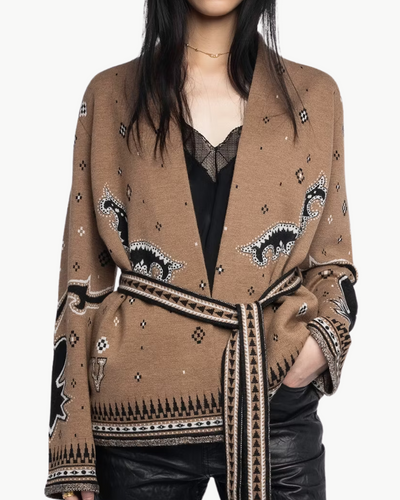 KALA WOOL CARDIGAN IN DAIM