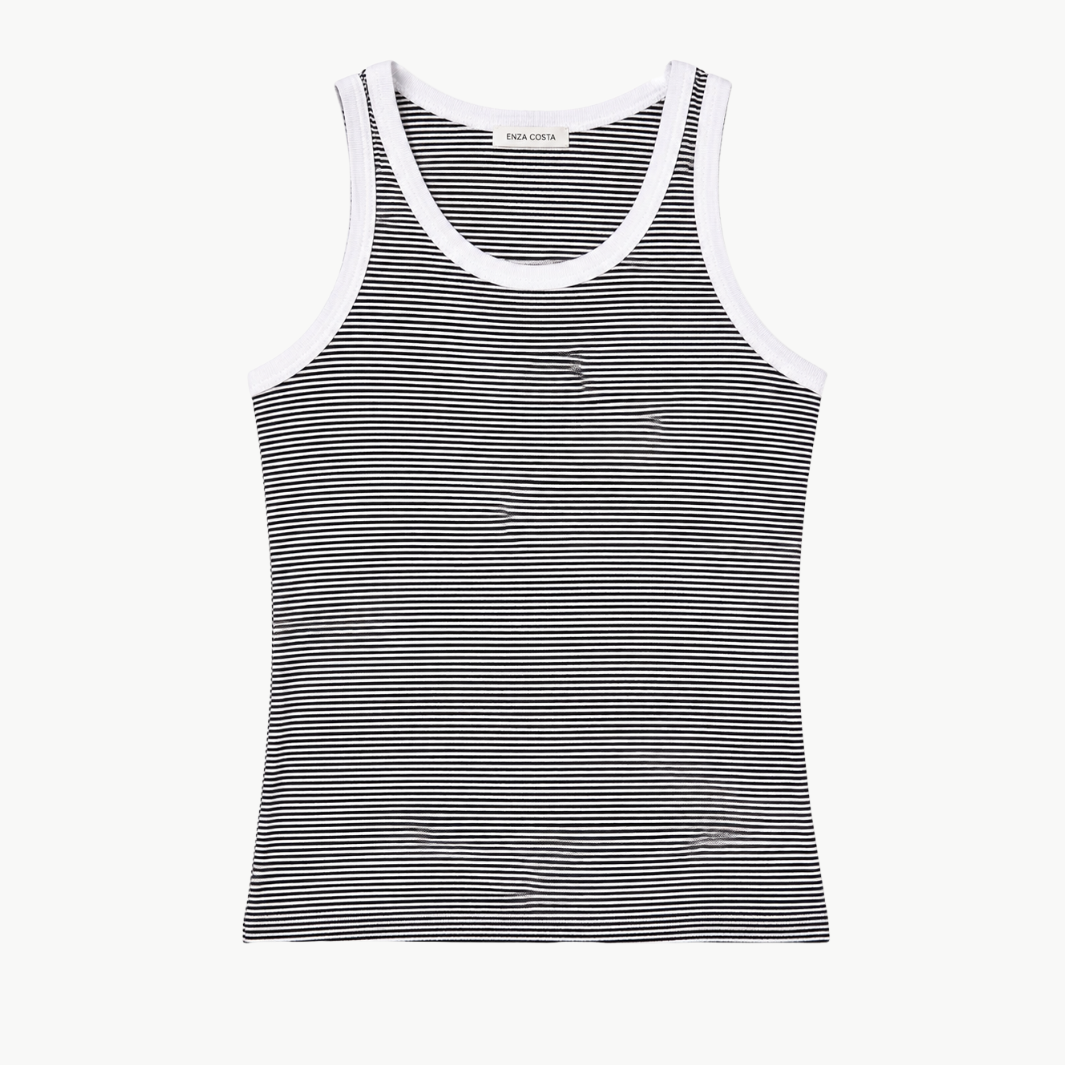 Cotton Mini Stripe Tank