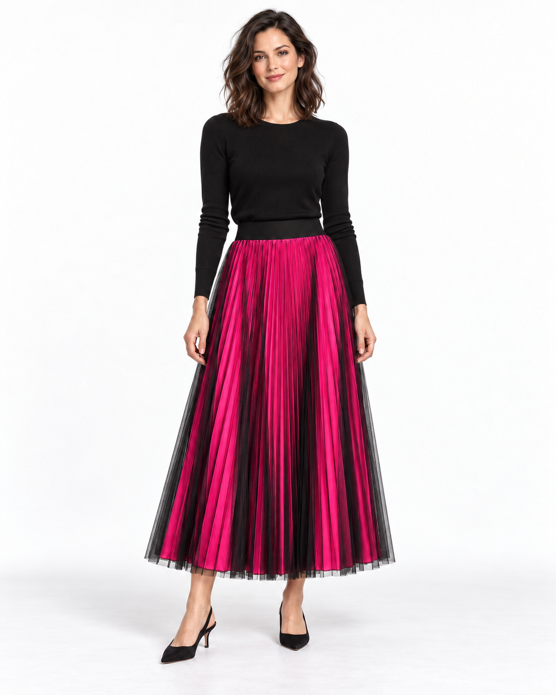 Layered Skirt with Mesh