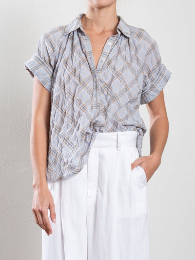 ETTA SHIRT IN WHISPER PLAID IN BREEZE