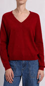 Minnie Rose Cashmere Long Sleeve Shrunken V Neck at Romi Boutique