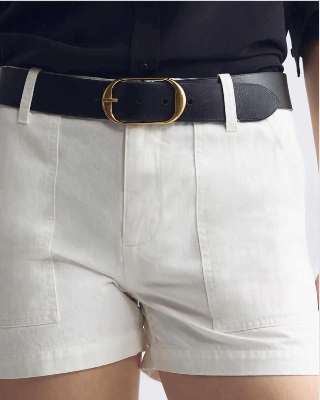 Nili Lotan Utility Herringbone Short at Romi Boutique