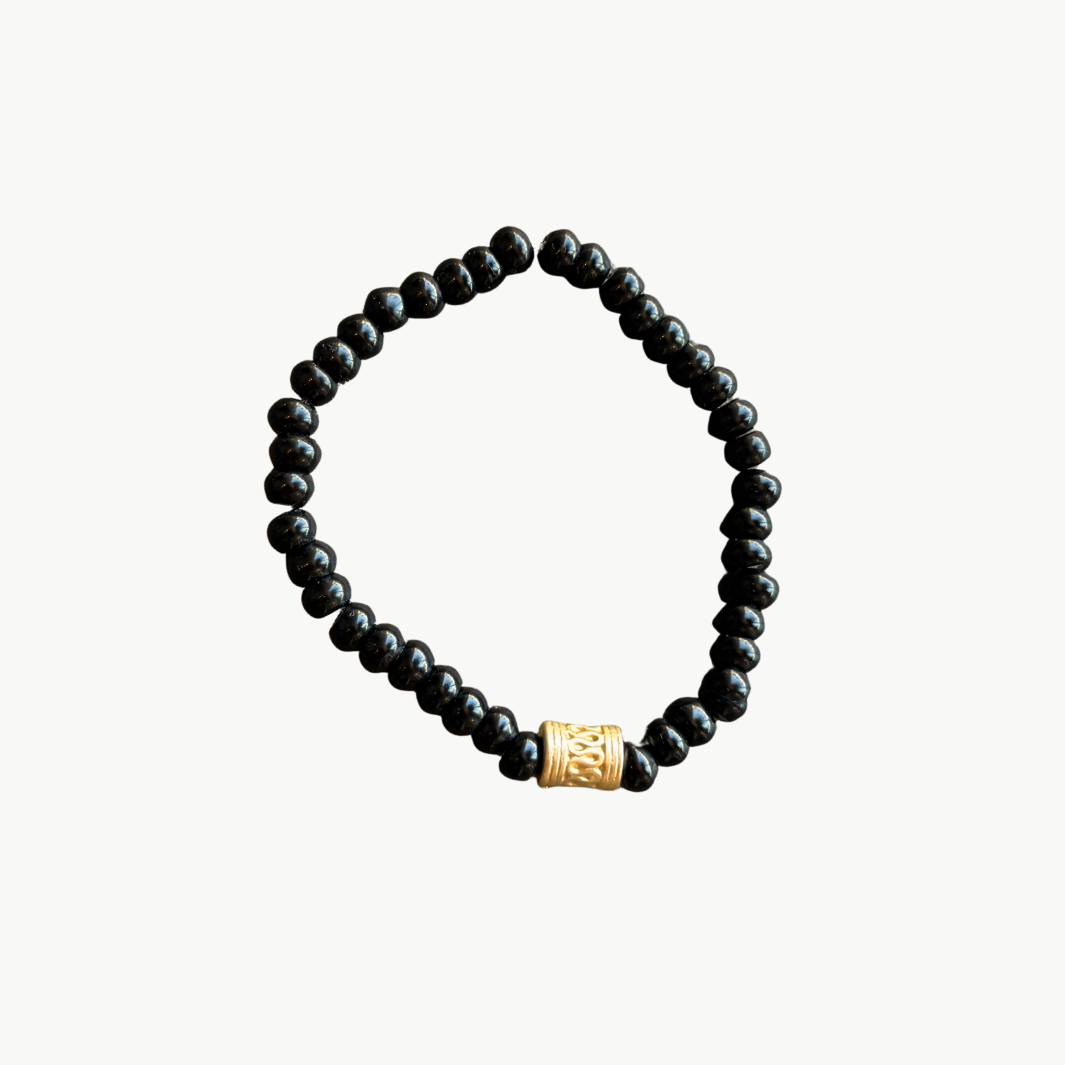 MARIT RAE CHARM BRACELET IN BLACK at Romi Boutique