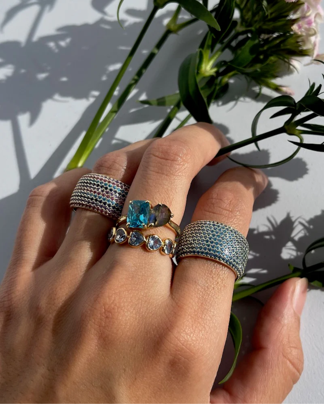 BILLIONAIRE RING IN AQUAMARINE