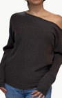 Minnie Rose CASHMERE OFF THE SHOULDER TOP at Romi Boutique