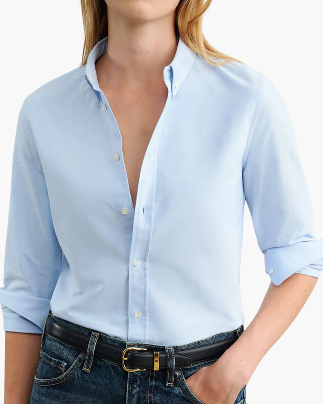 DYLLAN SHRUNKEN SHIRT IN LIGHT BLUE - Romi Boutique