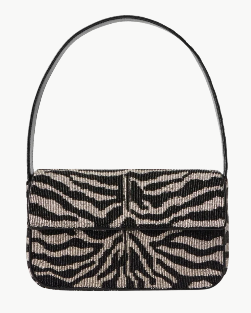 TOMMY BEADED BAG IN BLACK/WHITE - Romi Boutique