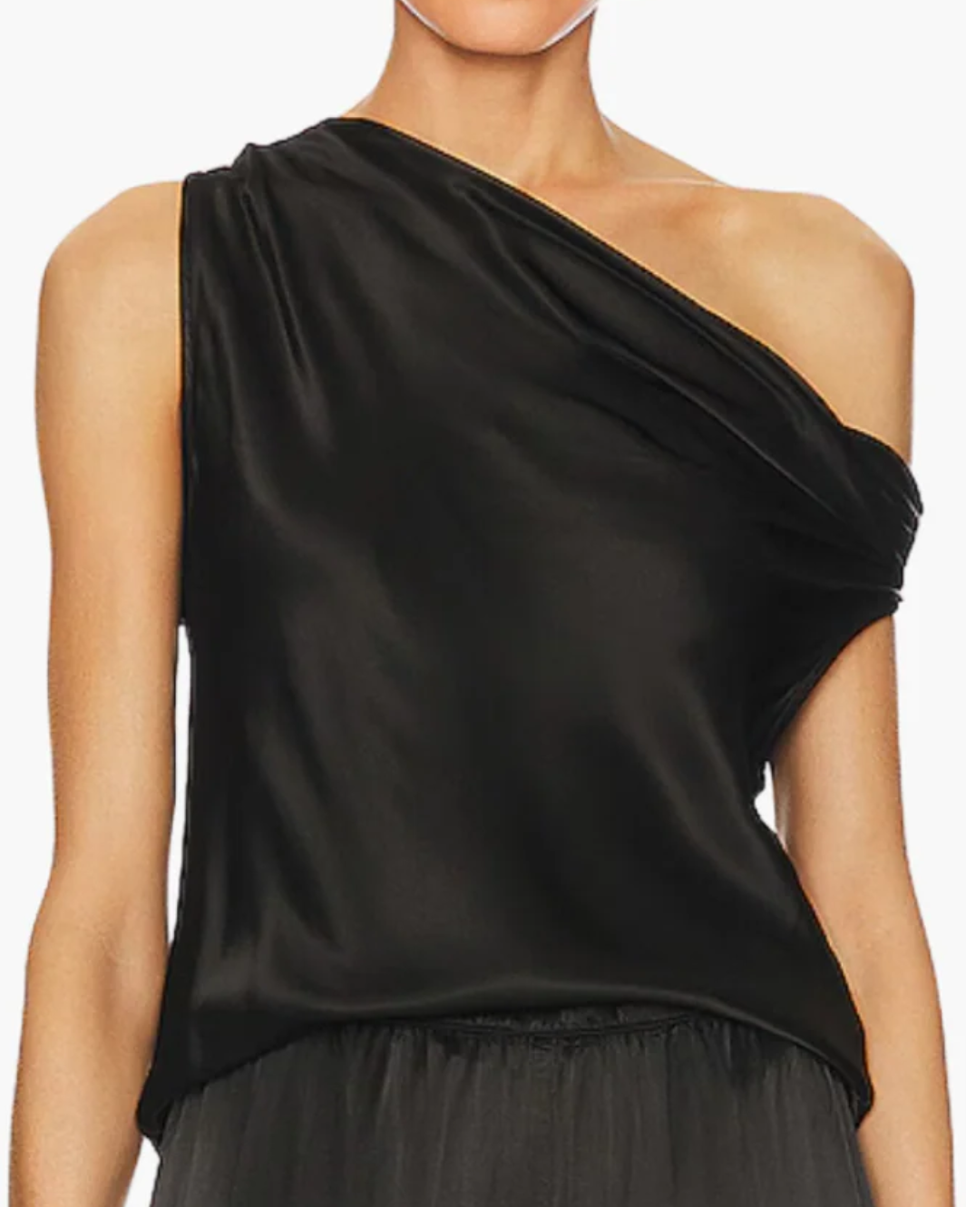 SILK BIAS OFF-SHOULDER IN BLACK