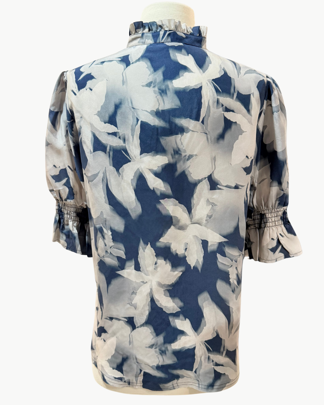 GO BROOKLYN FLEA PRINTED IN BLUE BIRD FLORAL