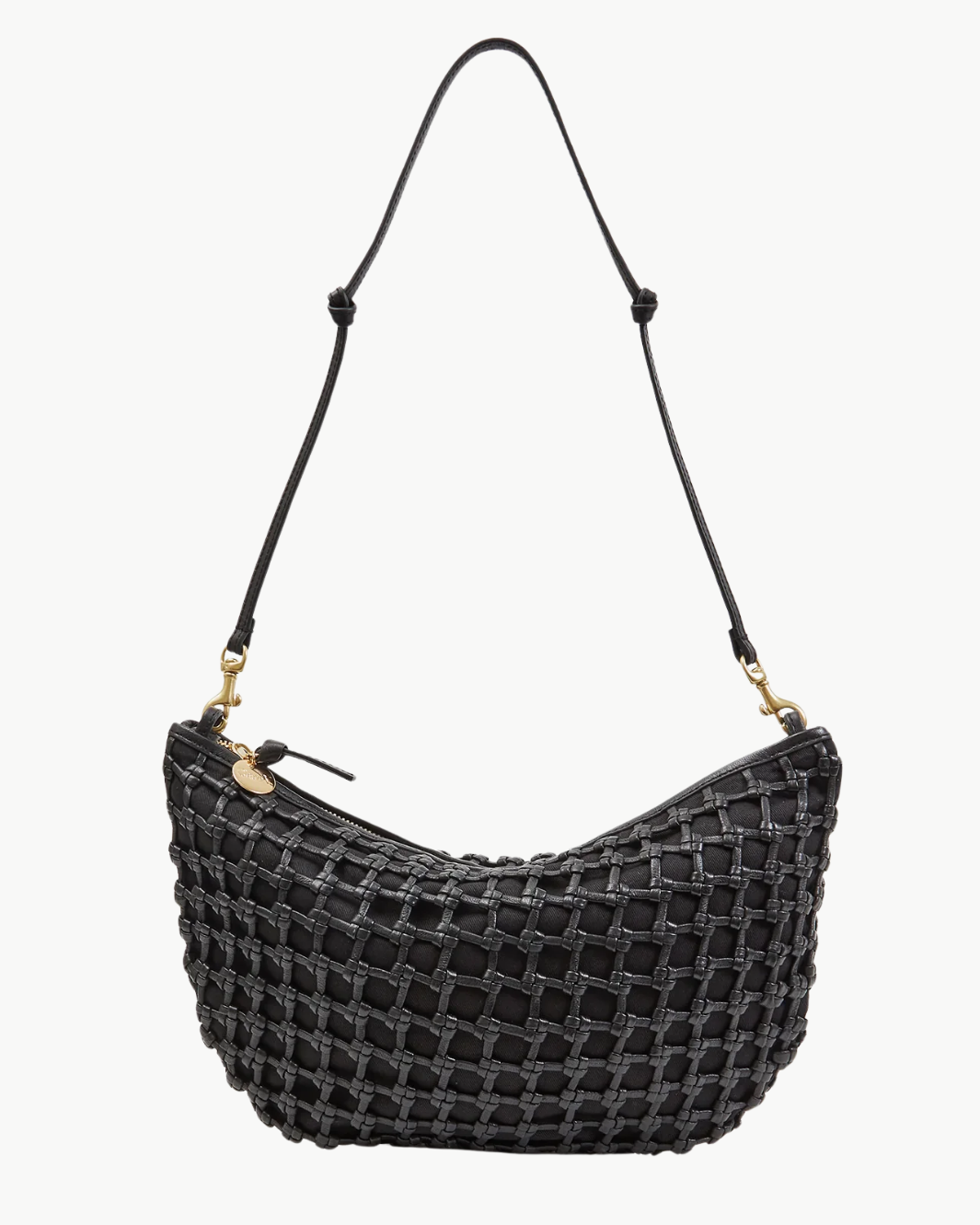 LUNE IN BLACK KNOT WOVEN LEATHER - Romi Boutique