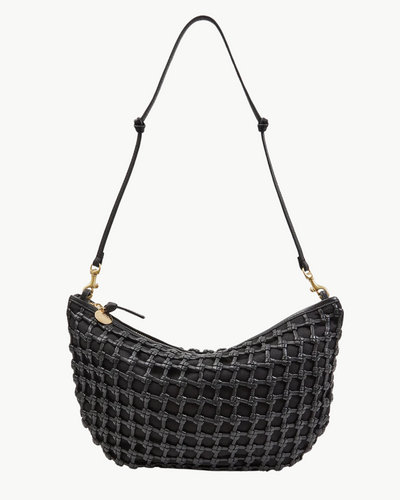 LUNE IN BLACK KNOT WOVEN LEATHER - Romi Boutique