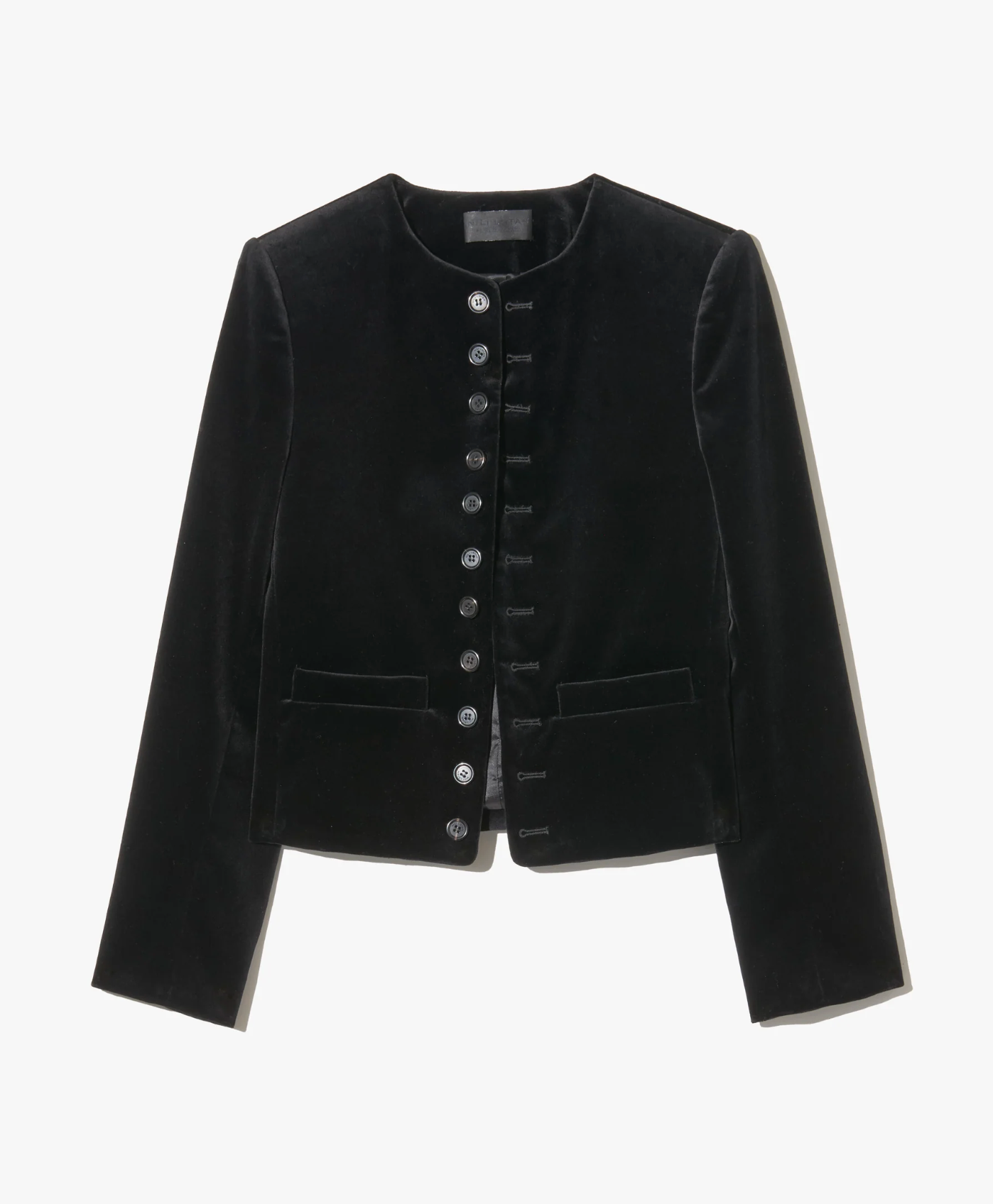 PATTI VELVET SHORT JACKET IN BLACK - Romi Boutique
